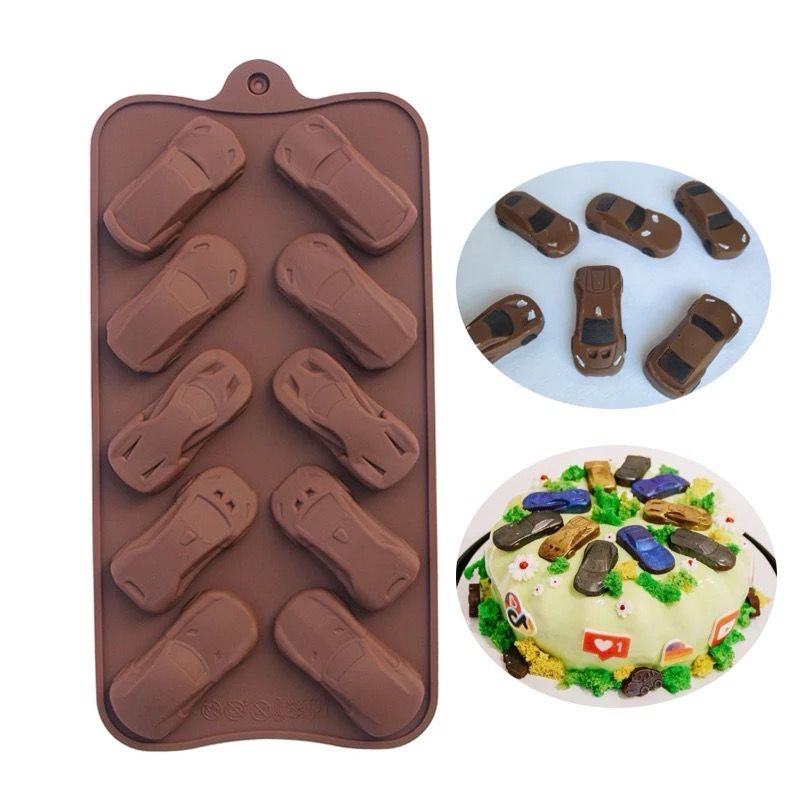 10 Cavity Racing Cars Silicone Mold 