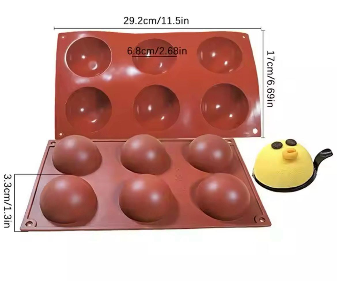 8 Cavity Semisphere Silicone Mold