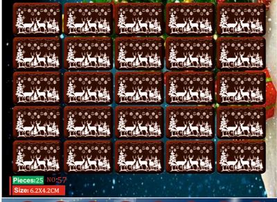 Christmas Chocolate Transfer Sheet