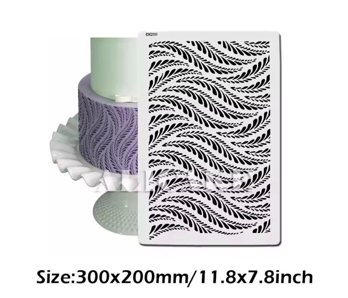 Cake Stencil Leaves Shape 