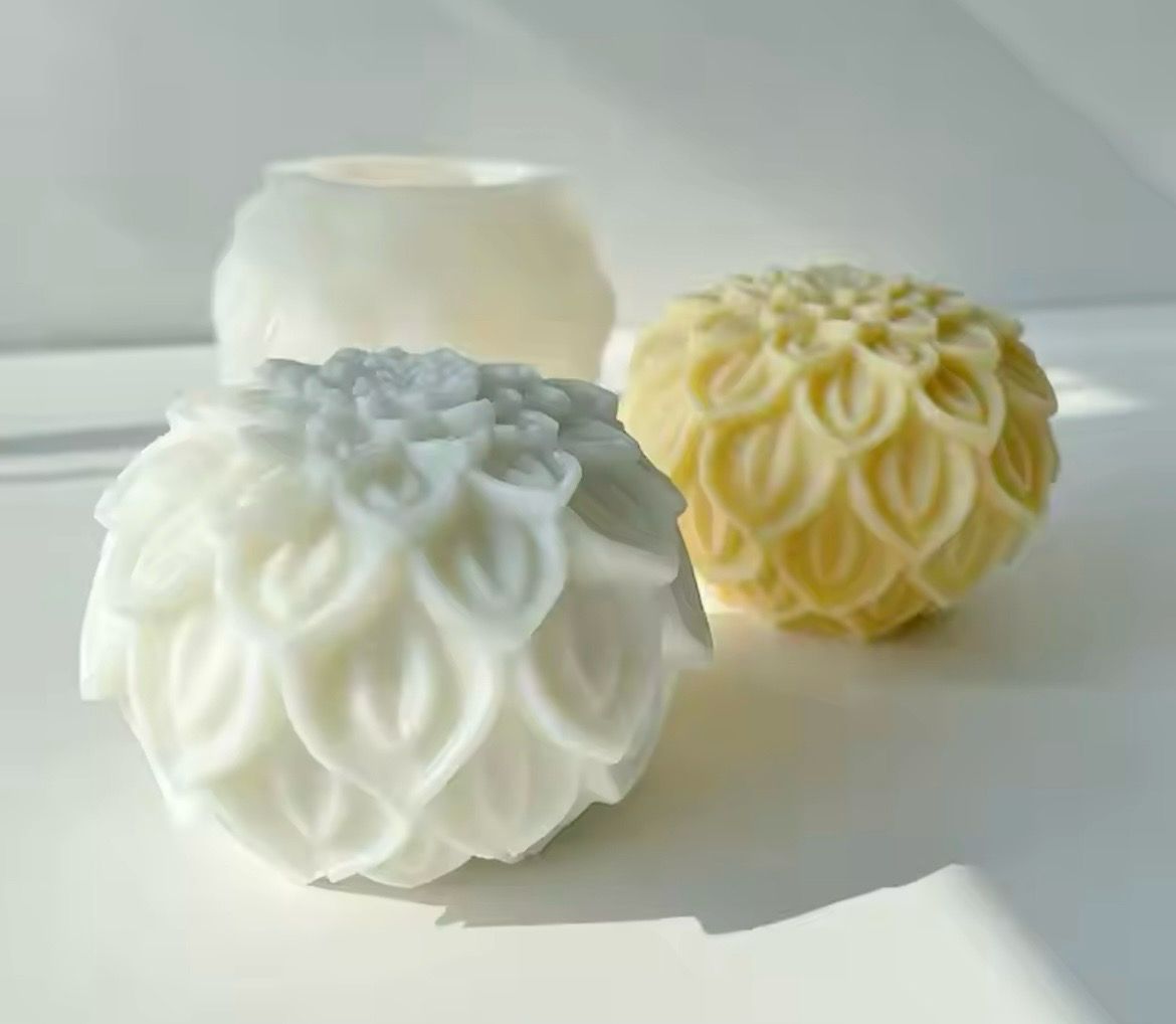  3D Round Shape Flower Silicone Mold 