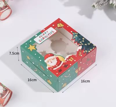 4 Cavity Christmas Cupcakes Box Lot/ 10 piece 