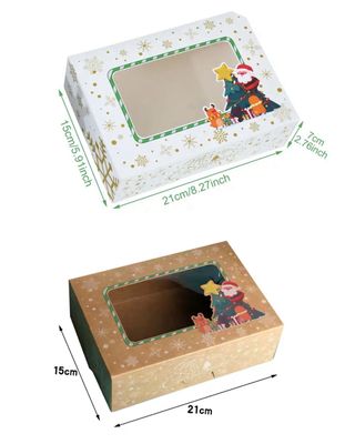 Christmas Cookie Box White Or Kraft  (5 Box)