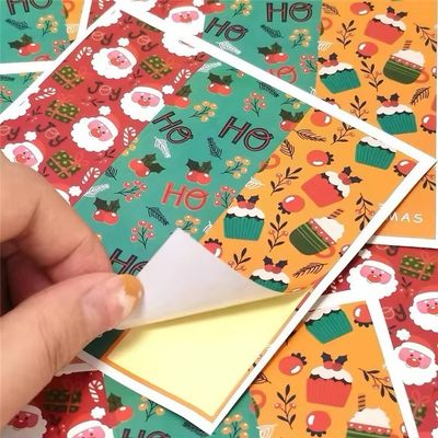 Rectangular Christmas Stickers Lot/30 sheets ( 90 Stickers )