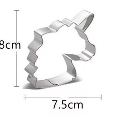 Stainless Steel Unicorn Head Cookie Cutter 