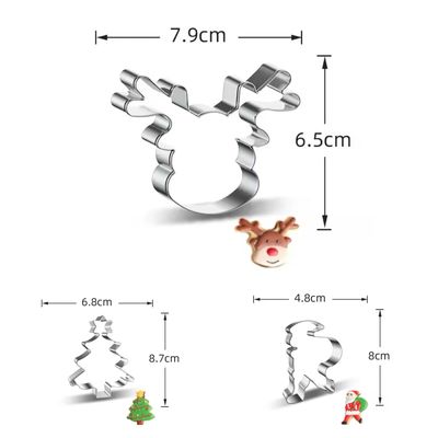 Stainless Steel Christmas Cookie Cutters 