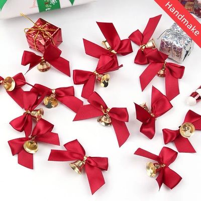 Christmas Bows With Bell Lot/ 100 Pieces 