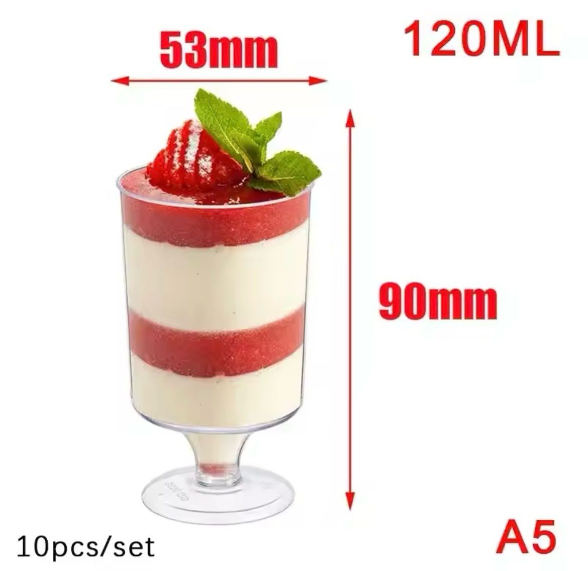 Dessert Cup 120ml Lot / 10 pieces 
