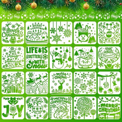 Christmas Stencils Set / 20 Designs 