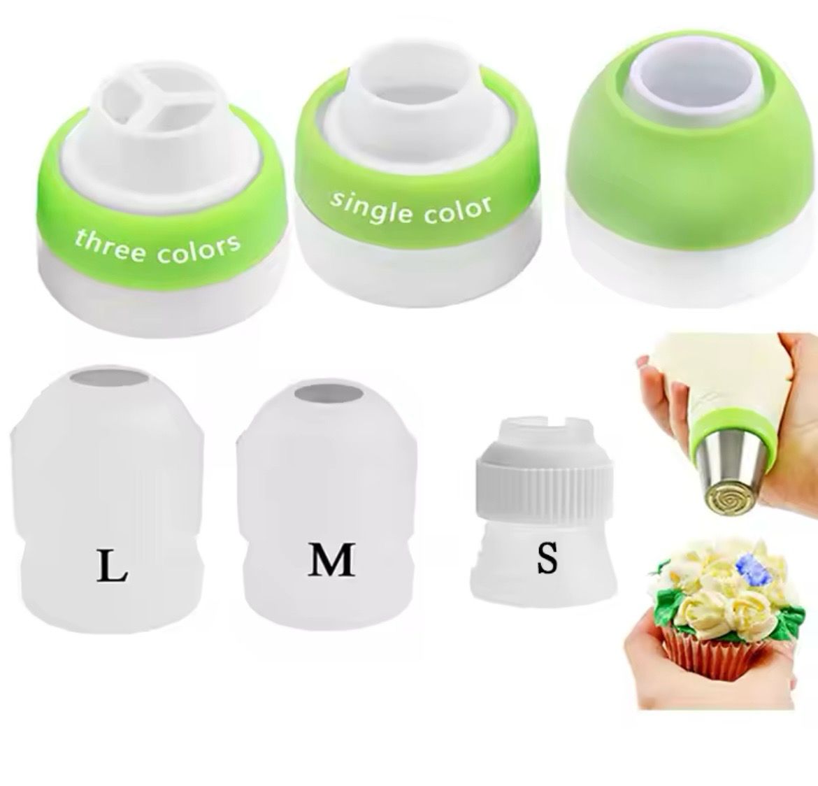 One Set Six Sizes Icing Pipping Nozzle Adaptors 