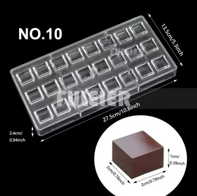 Square Polycarbonate Chocolate Mold