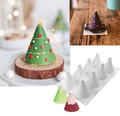 8 Cavity Christmas Tree Silicone Mold 
