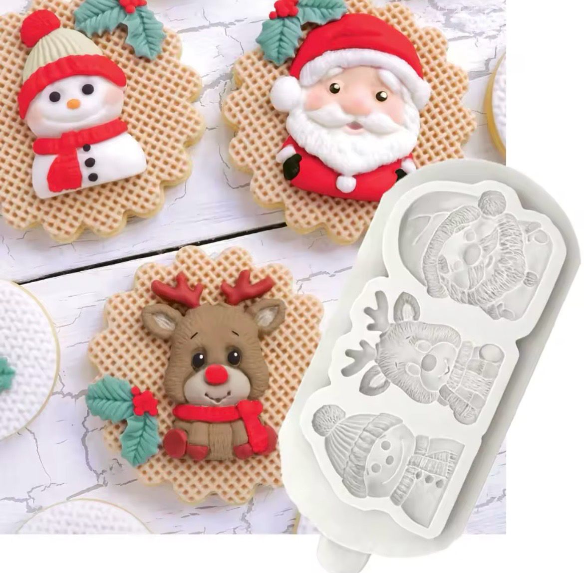 Christmas Cute Characters Silicone Mold