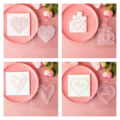 One Set Valentine Cookie Cutter &amp; Stamp