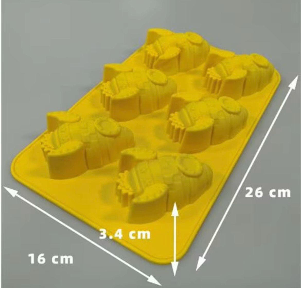 6 Cavity Space Rocket Silicone Mold 