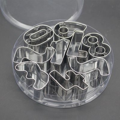 Stainless Steel 0-9 Mini Numbers Cookie Cutter Set