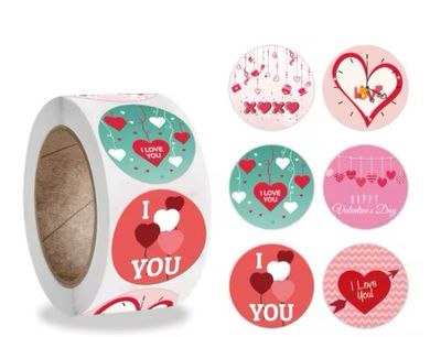 Heart Shape Sticker Roll
