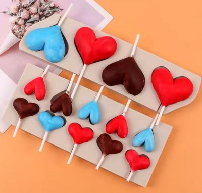 Valentine lolipop Heart Shape Silicone Molds 