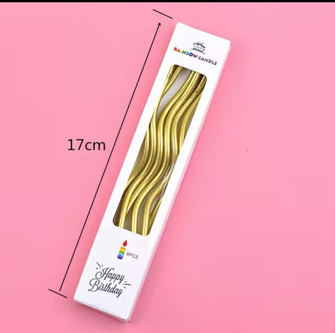 Pack 6/ Piece Curved Candles 