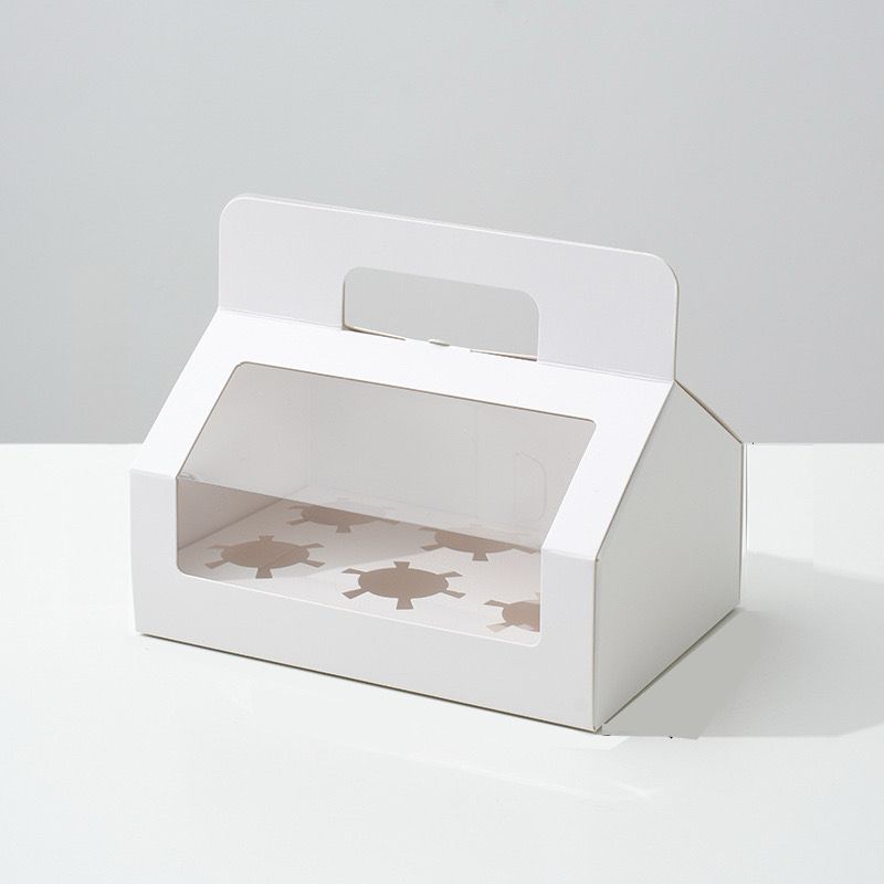 White 6 Cavity Cupcake Box Lot / 5 boxes 