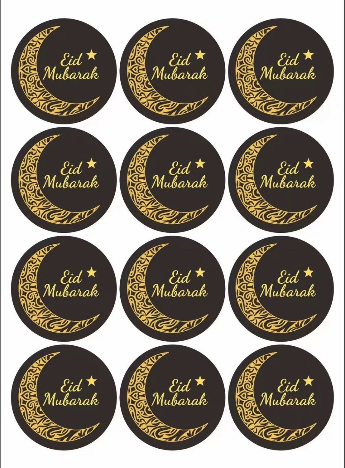 Eid Mubarak Stickers Lot / 120 Stickers 