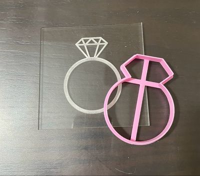 Wedding Ring Cookie Cutter + Stamp