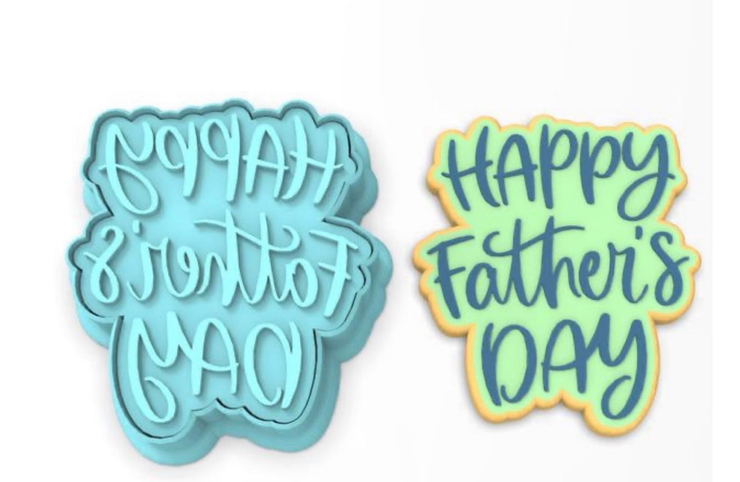 Happy Father Day Cookie Cutter + Stamp