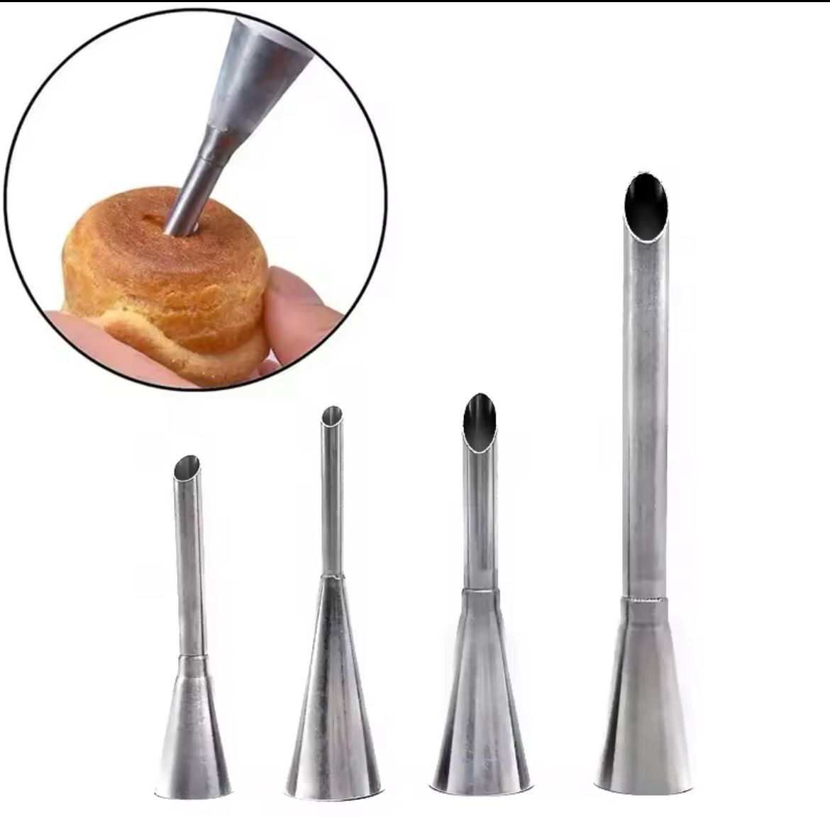 Stainless Steel Filling Nozzles Set / 4 Pieces 