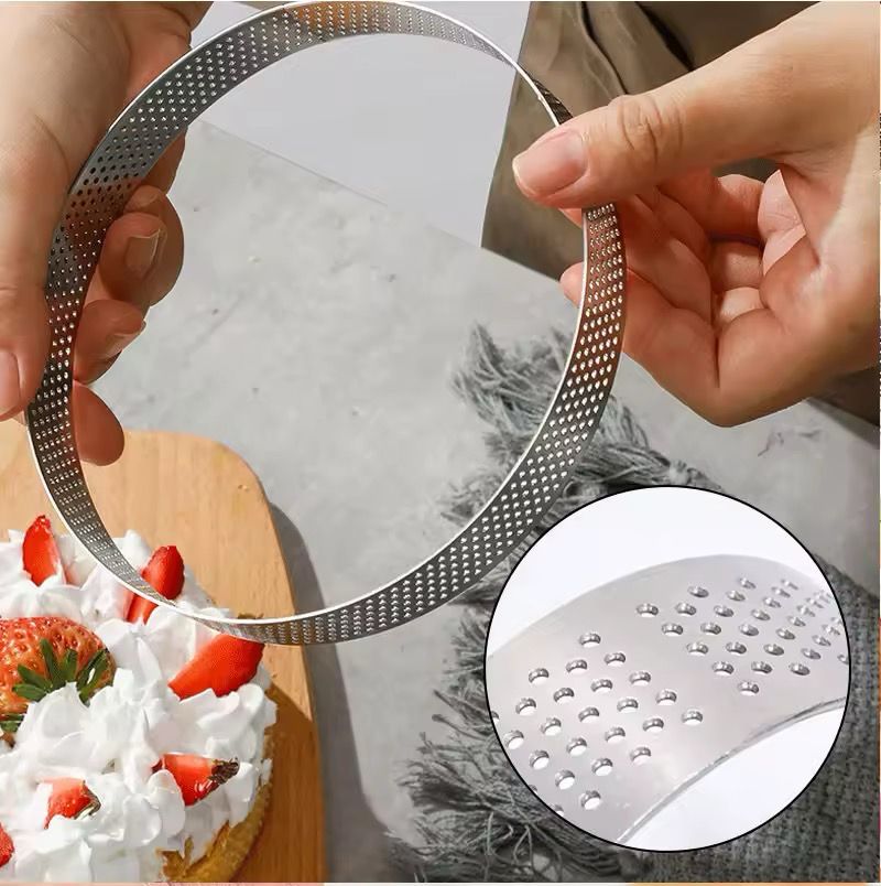 Venting Holes Stainless Steel 304 Tart Rings thickness 1mm
