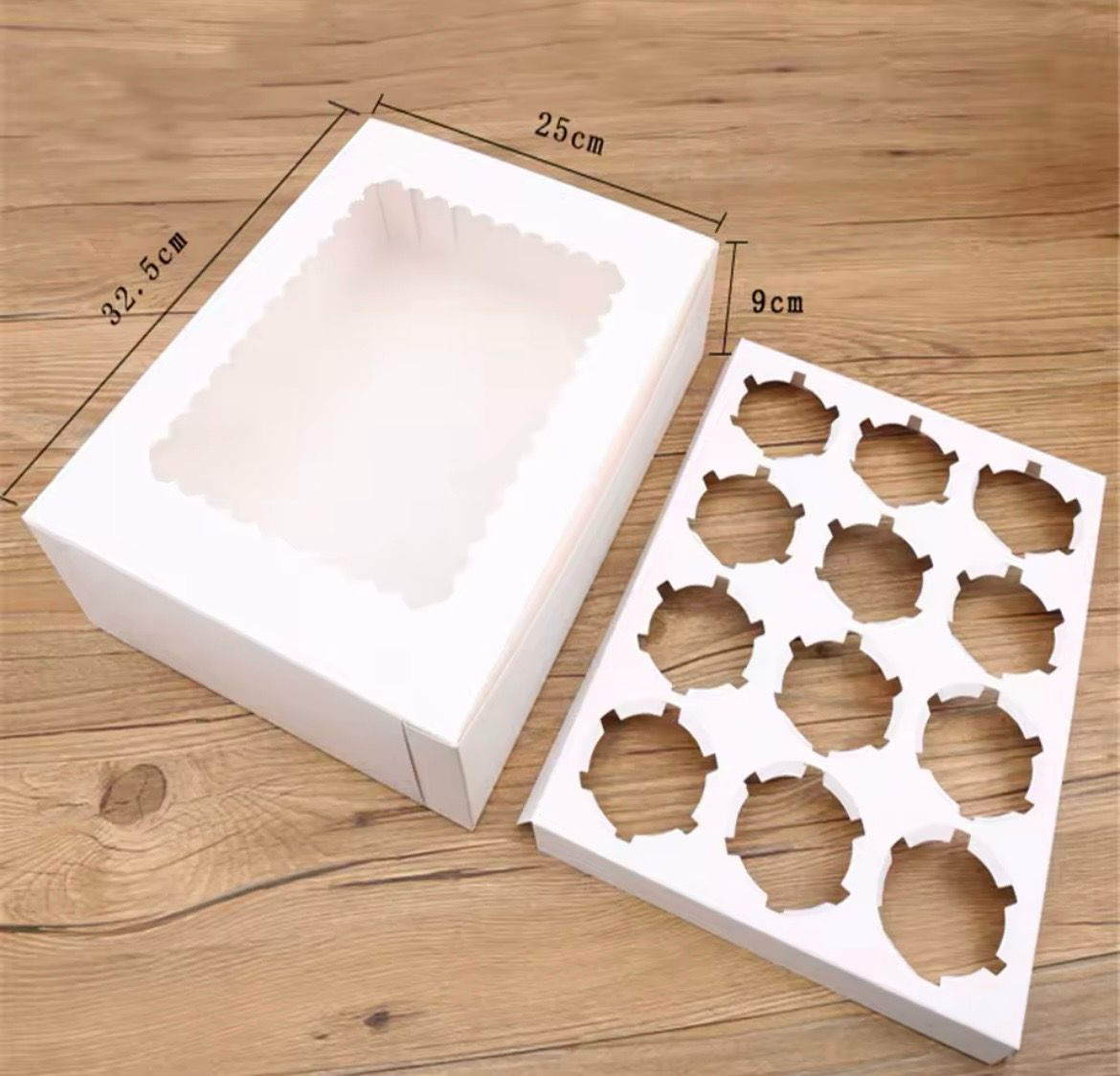 12cavity White Cupcake Boxes Lot / 10 Boxes 