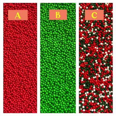 Edible Christmas Sprinkles 2mm Lot/ 100g