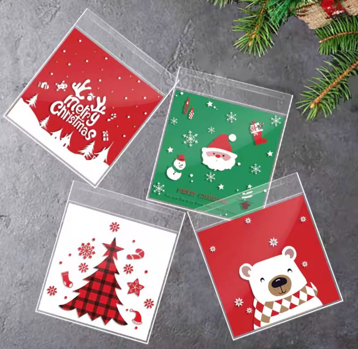 Christmas Cookie Bags 100 Pieces/ Pack