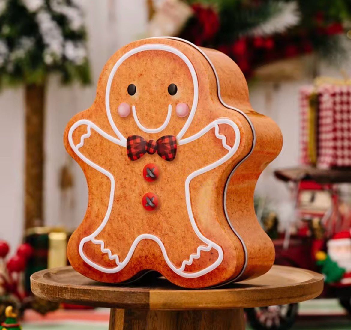 Christmas Cookie Tin Box Gingerbread 
