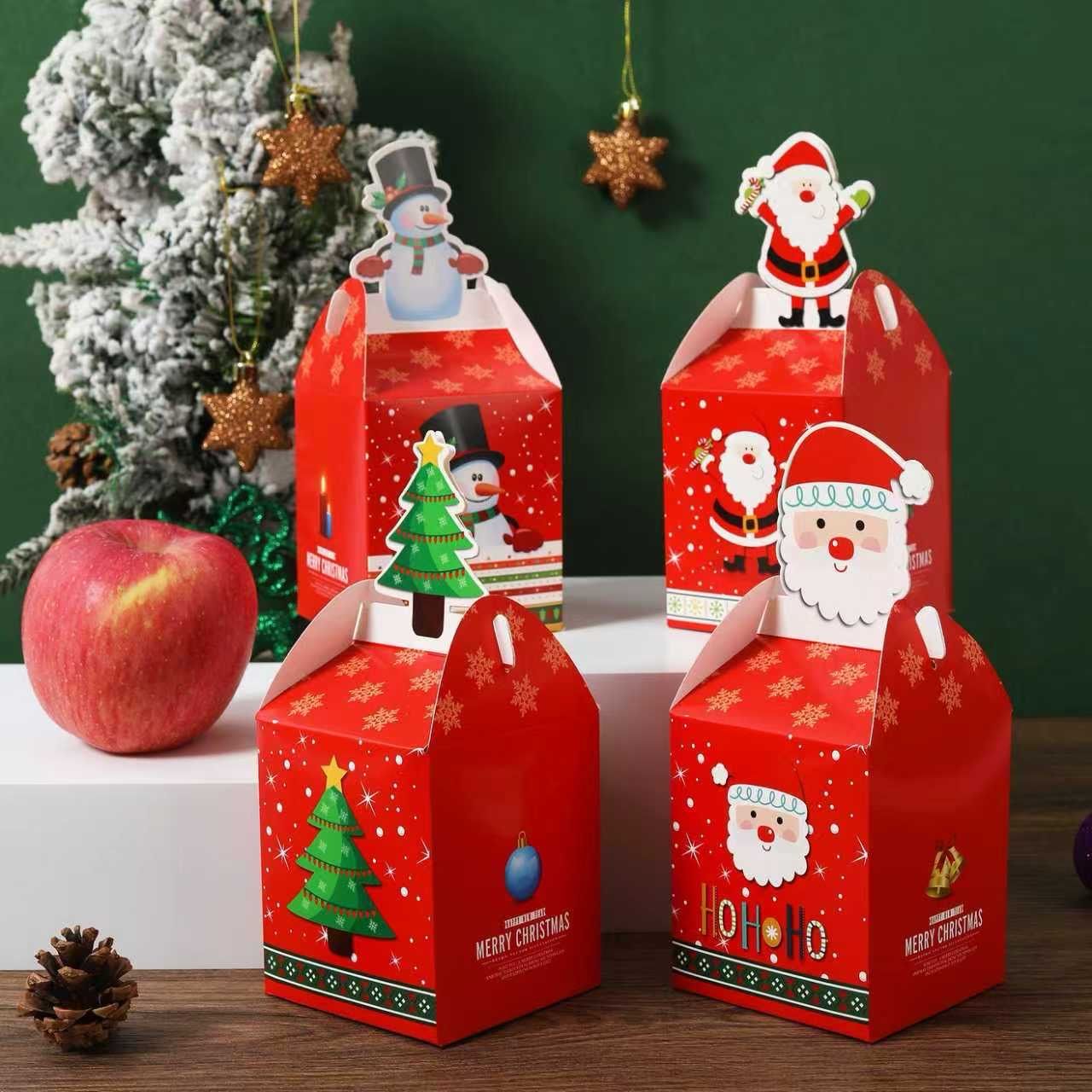 4 Designs Christmas Box Lot/ 8 Pieces ( Mixed ) 