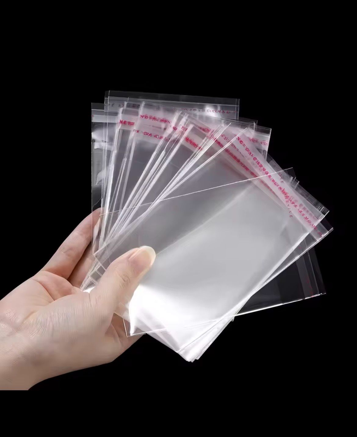 Transparent Self-Adhesive Plastic Bag Lot / 100