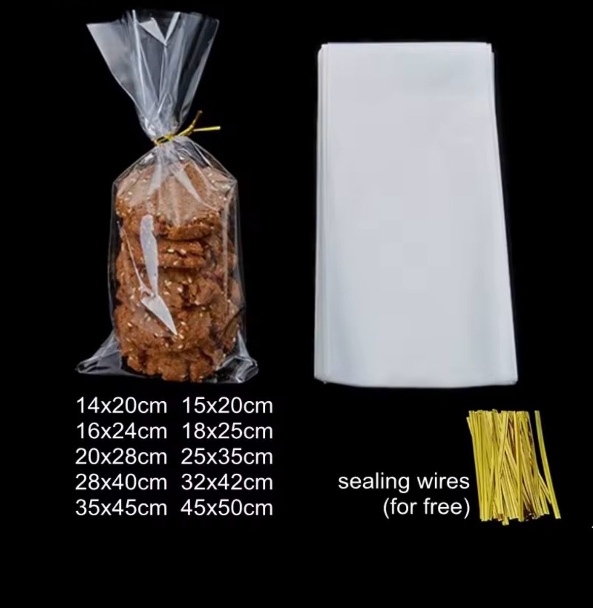 Transparent Bag With Sealing Wires ( 14*20cm )Lot/ 100