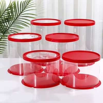 Round Transparent Cake Box Lot / 2 Box