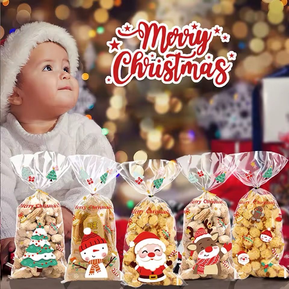 Christmas Candy Bags Lot/ 50 bags Mixed 5 designs 