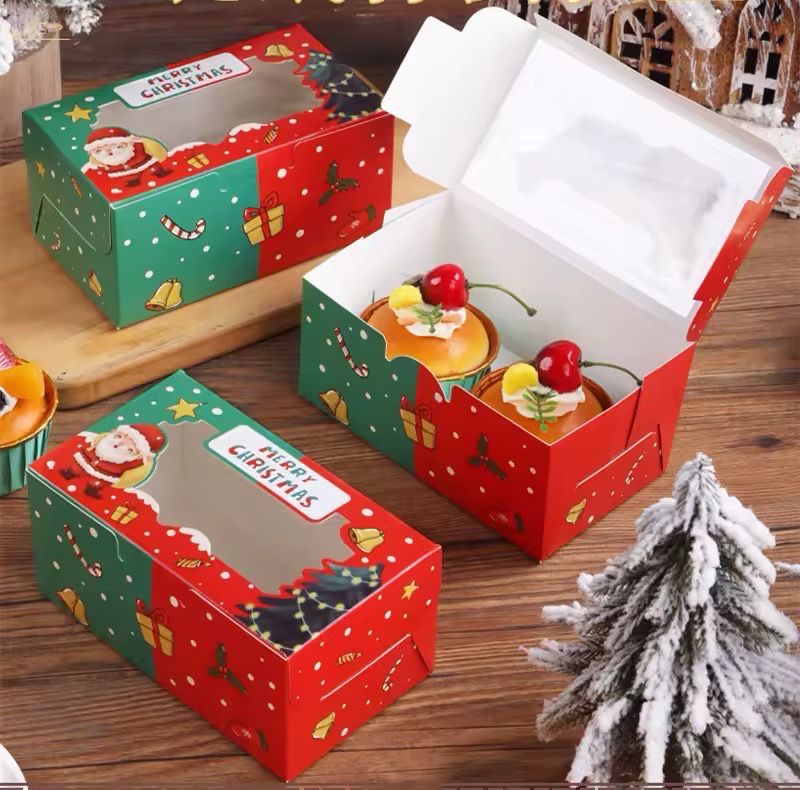 Christmas 2 Cavity Cupcake Box Lot/ 10 Box