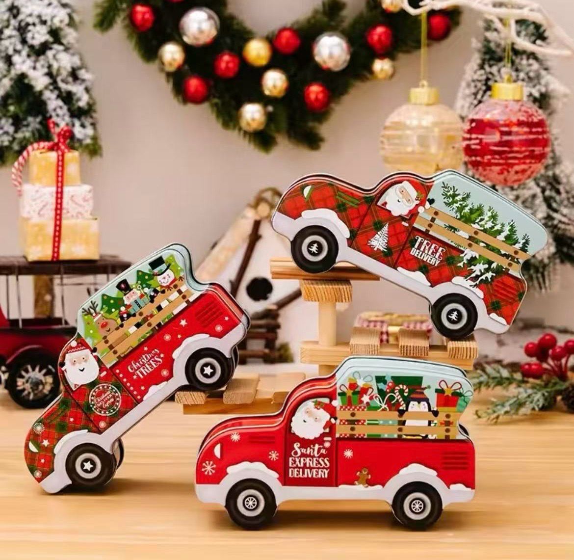 Christmas Cookies Tin Box 