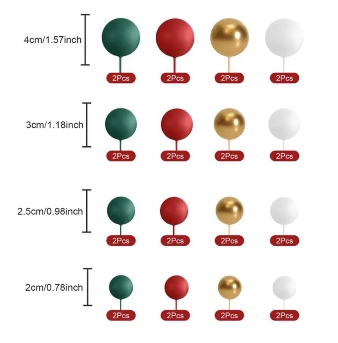 Christmas Colored Balls Pack/ 32 pieces 