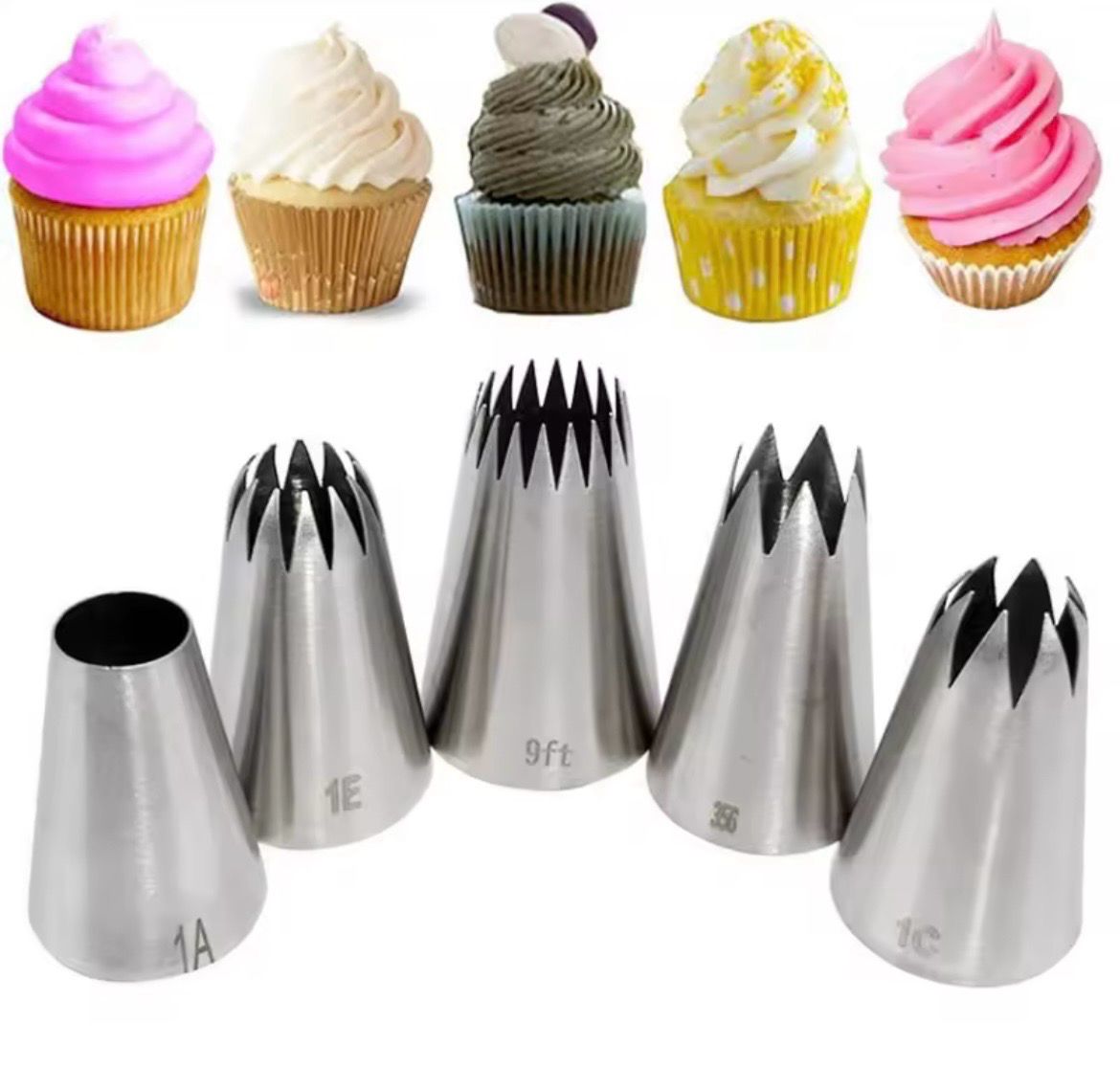 Stainless Steel Nozzel Set/ 5 pieces 