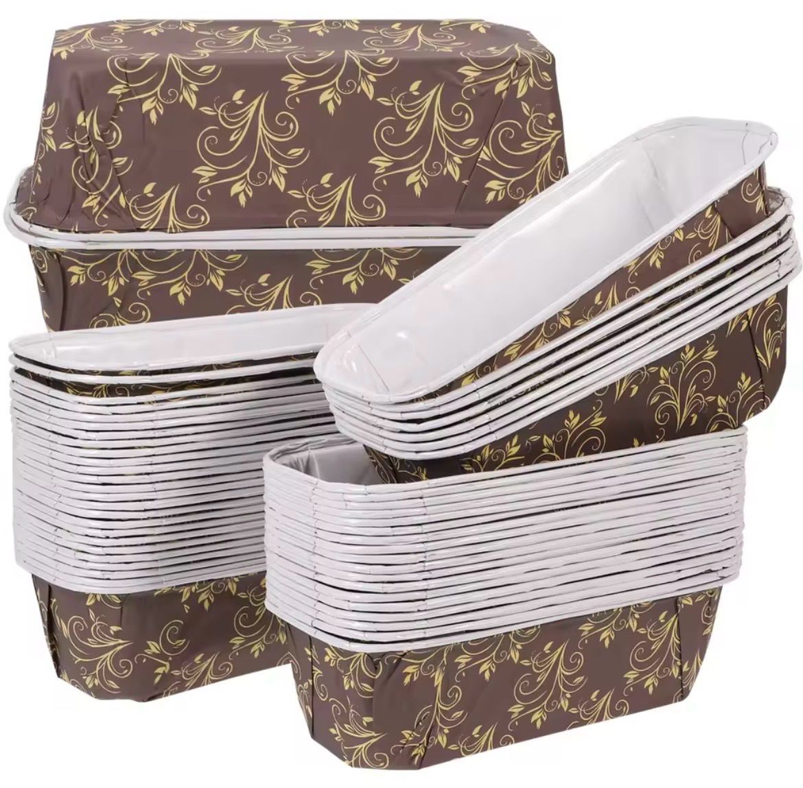 Heat Resistant Laminated Cupcake Loaf Pan Liners Lot/ 50 pieces 