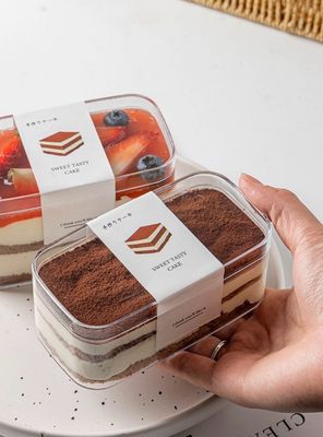 Food Grade Dessert Plastic Containers 380ml Lot / 8 Pieces 