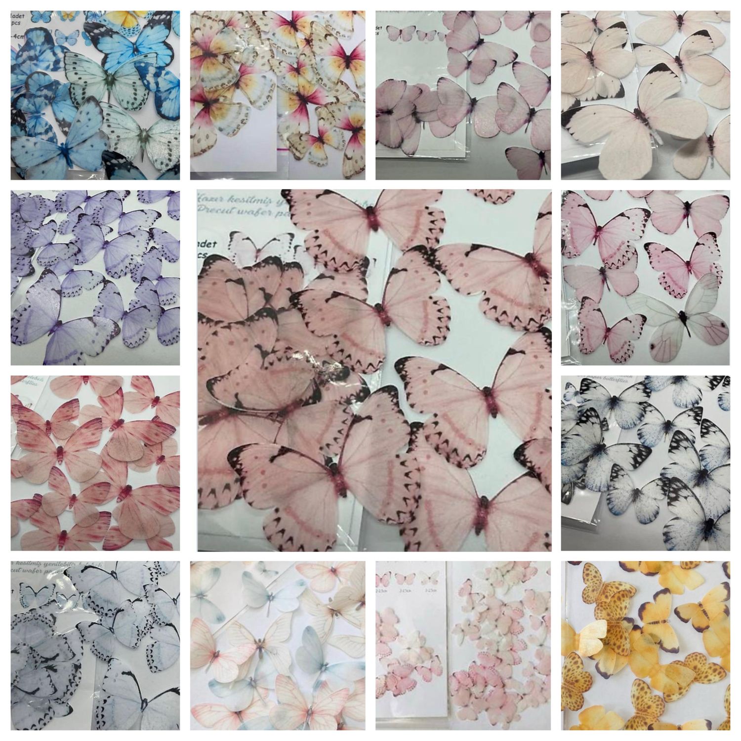 Edible Wafer Butterfly Pack / 21 pieces 