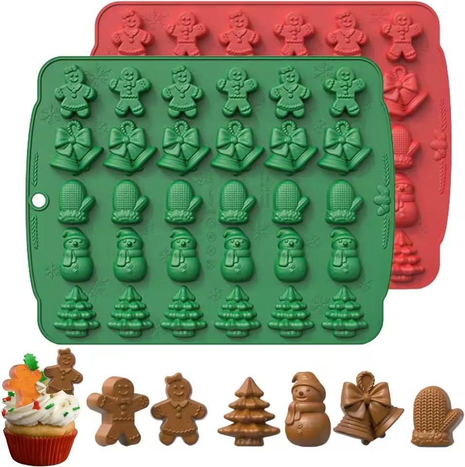 Mini Christmas Shapes Silicone Mold 