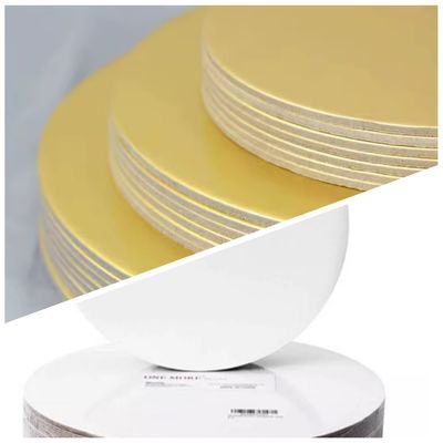 Round Cake Boards White / Gold 1kg