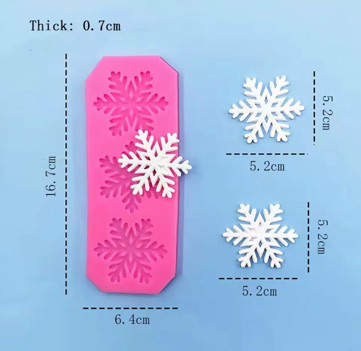 Christmas Snowflake Silicone Mold