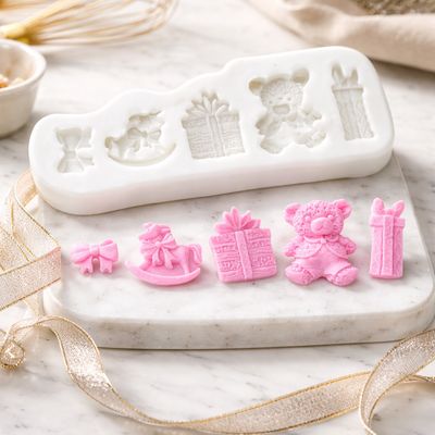 Baby Bear Rocking Horse Silicone Mold