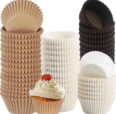 White Cupcake Liner Lot/ 50 Pieces